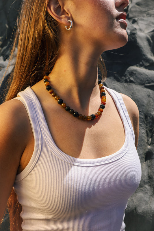 Collar Ágata vena de dragón - Onix